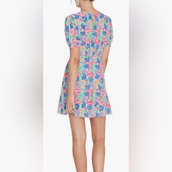 NWT - Faithfull The Brand Estelle Mini Dress in Jemima Floral - Size L (US 8) - Picture 3 of 6